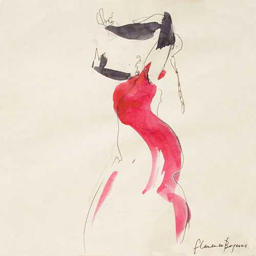 flamneco dancer gesture drawing
