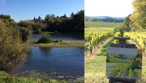 dordogne river painting plein-air