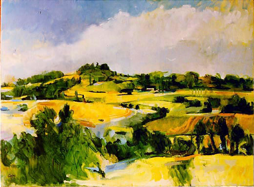 oil painting south west france landscape