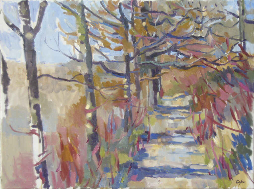 colourist plein air alla prima winter woods