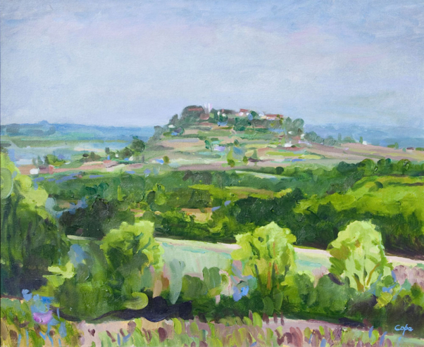 paysage sud ouest, france,Monflanquin, village perche,Pluie, green lanscape
