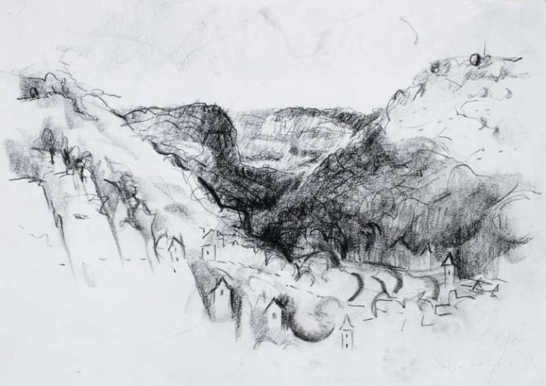paysage,cele,lot,falaise,sauliac,Cont&eacute; pastel