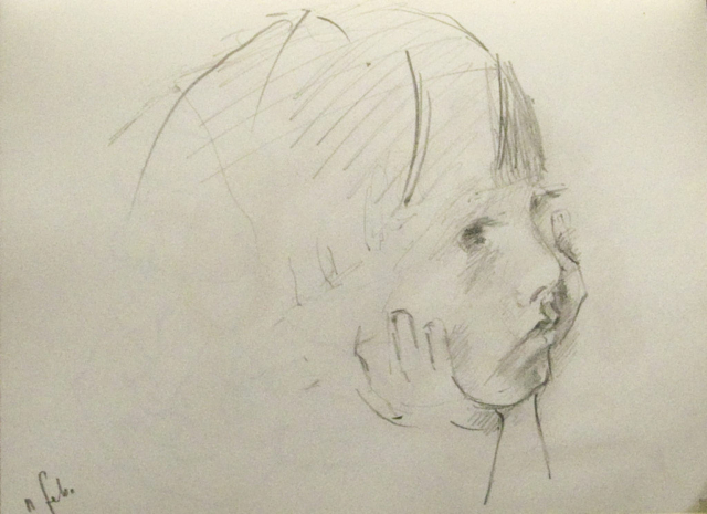 boy,drawing,head in hands,grahite,pencil,adam cope,eye lashes
