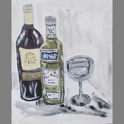 'Absinthe' by Niel. Absolute beginner acrylic painting by the end of the week.