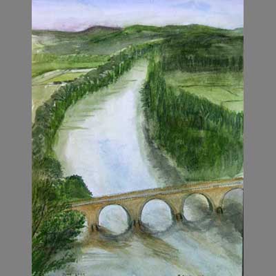 Bridge by John. Absolute beginner level watercolour.
