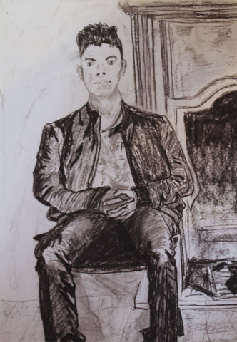 'Etienne' by Deb. Charcoal