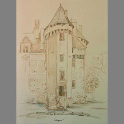 Architectural style of drawing of the Chateau