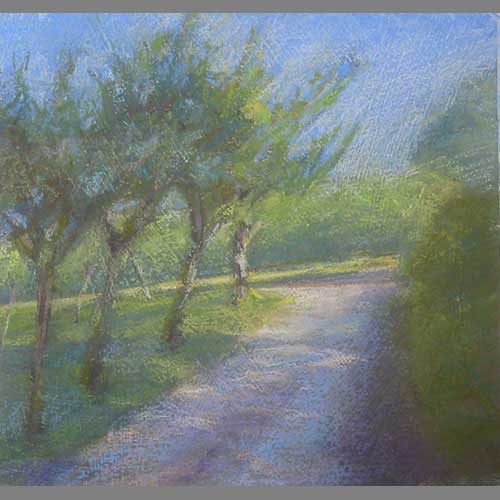 pastel of driveway by Eleanor