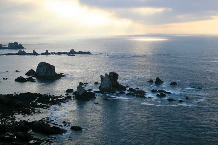 sunset, sea,rocks
