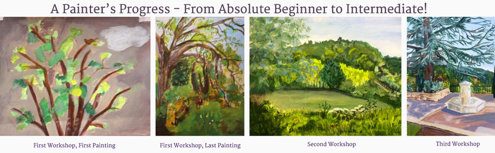 Painting student progress from beginner to Intermediate