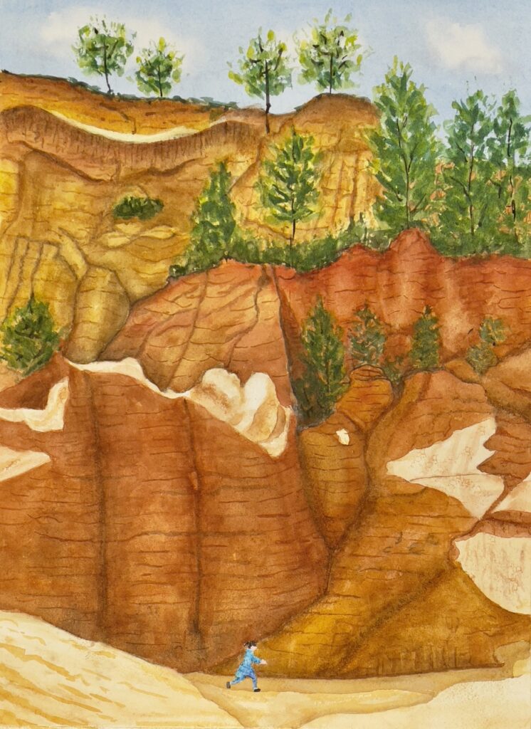 roussillon, watercolour, intermediate level