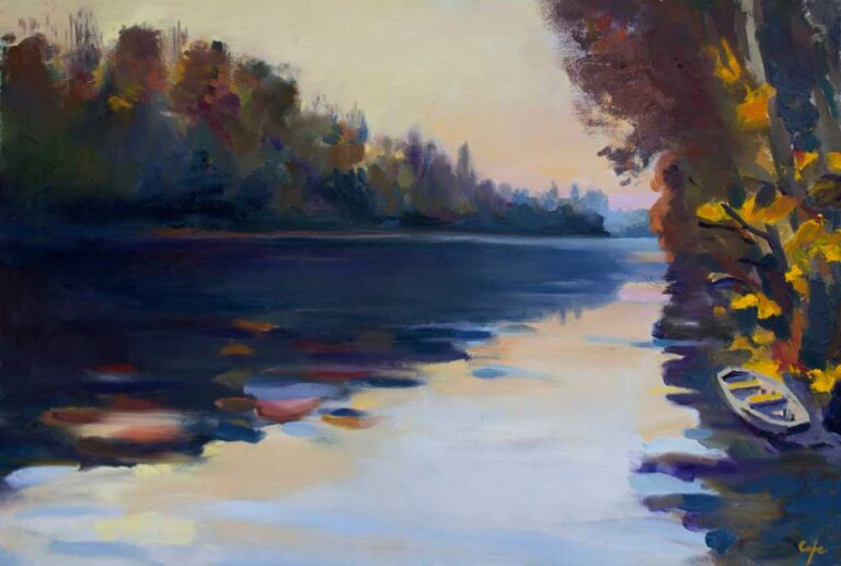 Dordogne, oil painting