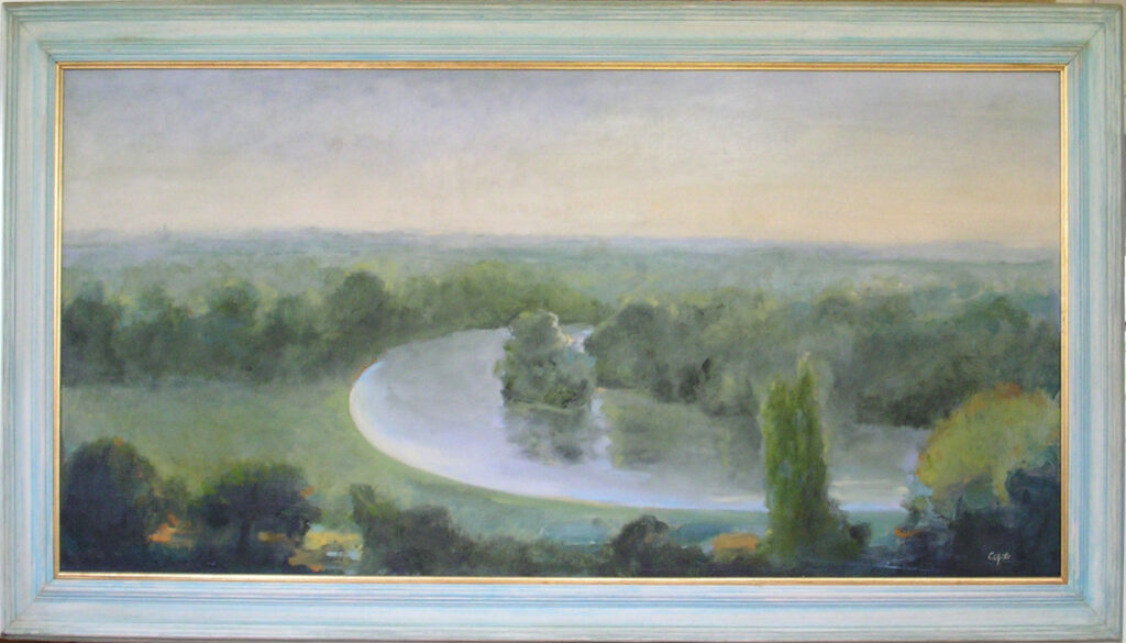 thames, richmnd hill, oil  painting,