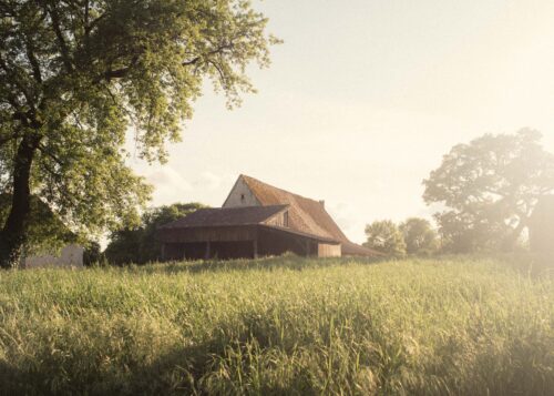 perigordienne,ancienne ferme,champs,ete,photo,france