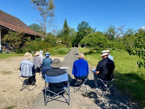 painters,barn,dordogne,drawing class