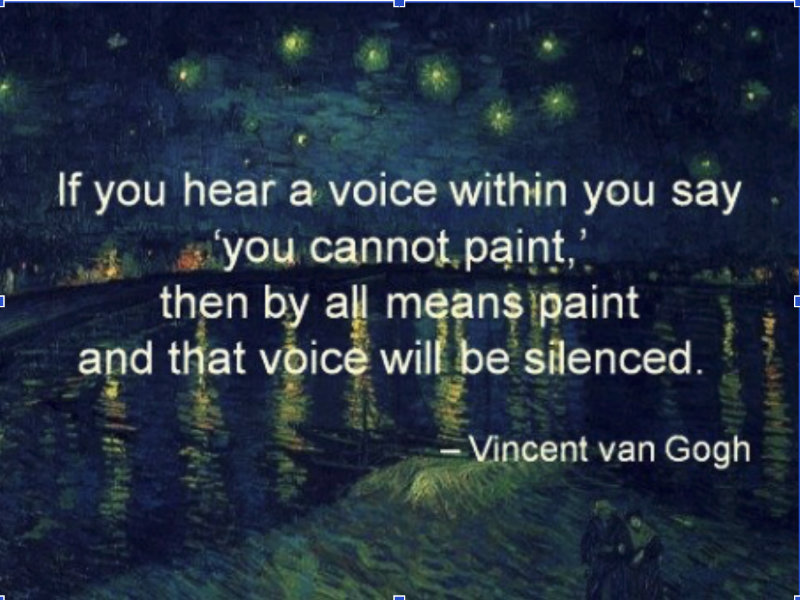 absolute beginners in painting advice by Van Gogh